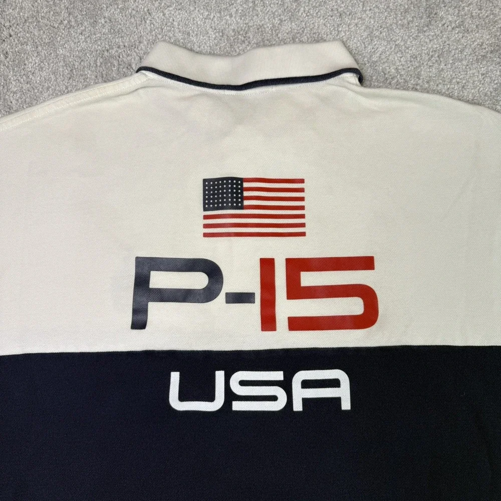 Polo Ralph Lauren Open 65 Offshore Racing Polo Shirt Mens 2XB Big White P-15